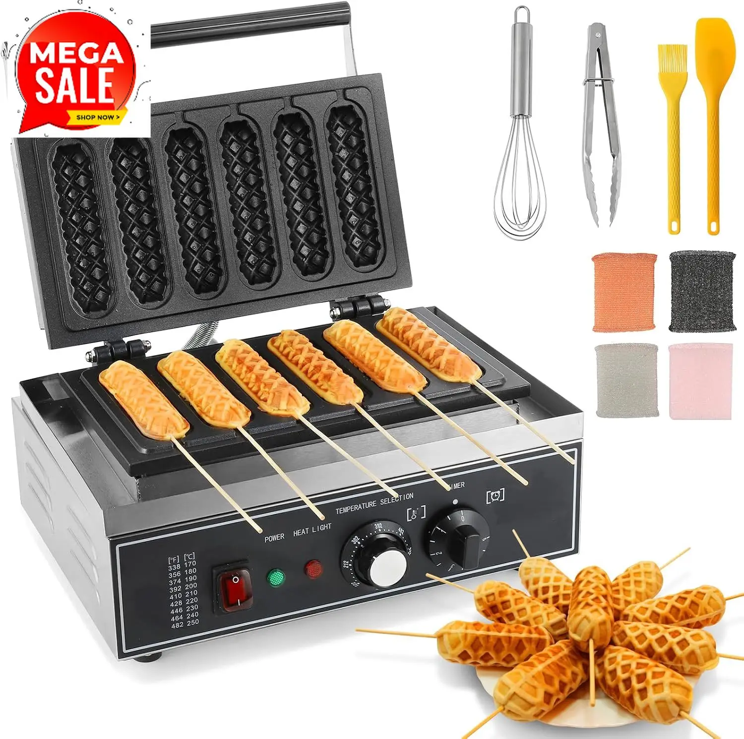 Corn Dog Stick - 6 قطع من آلات صنع كورن