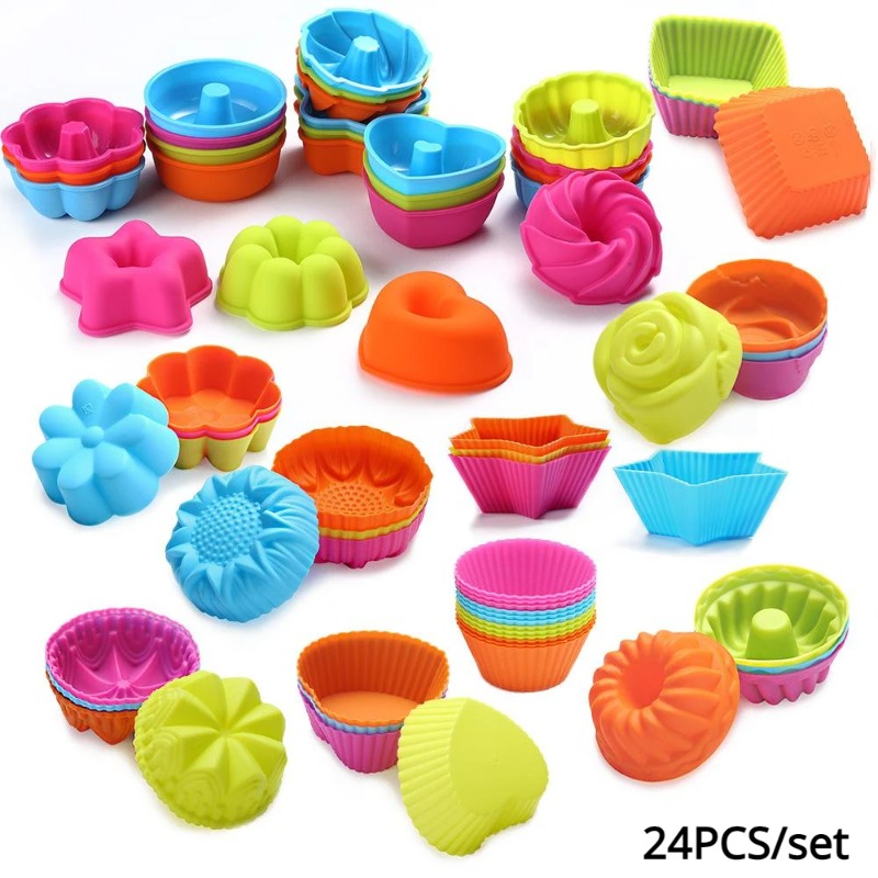 24 قطعة من قوالب الكيك السيليك - مراجعة Donut Mold Silicone وسعره
