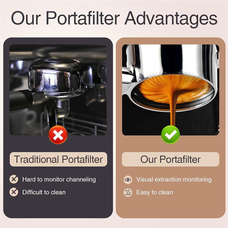 حامل فلتر قهوة ABUN مقاس 54 مم - مراجعة Breville Espresso Barista Express وسعره